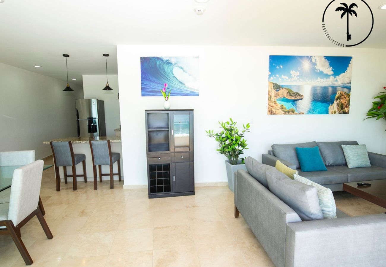 Apartamento en Mazatlán - Elegante Depto. en Playa Brujas con Vista al Mar